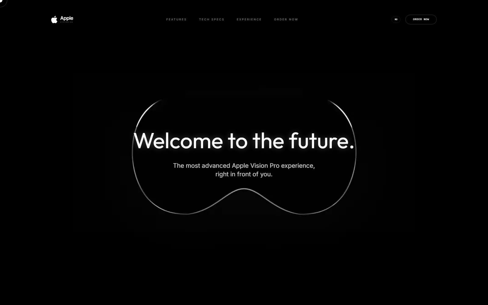 Vision Pro Experience (Concept) website preview